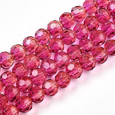 Baking Paint Transparent Glass Beads Strands DGLA-A035-T4mm-A03-1
