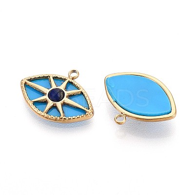 304 Stainless Steel & Acrylic Pendants STAS-N109-160G-1