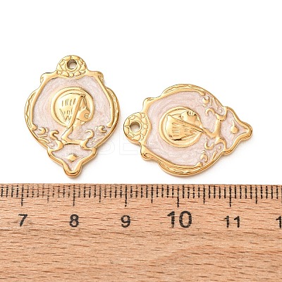 304 Stainless Steel Enamel Pendants SA-CBAD609-10G-01-1