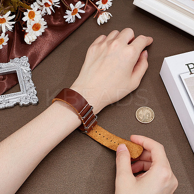 Plain Leather Watch Bands DIY-WH0021-77P-1