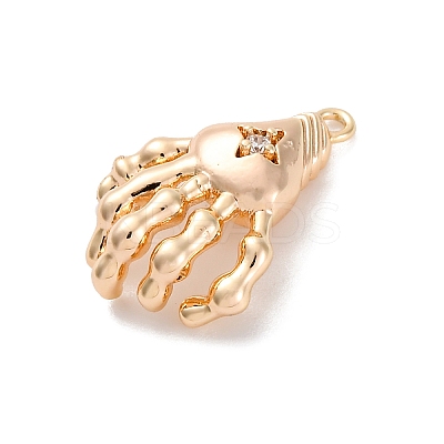 Brass Micro Pave Cubic Zirconia Pendants KK-D288-02G-1