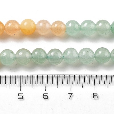 Natural Yellow/Green/Blue/Red Aventurine Beads Strands G-B095-A03-01-1