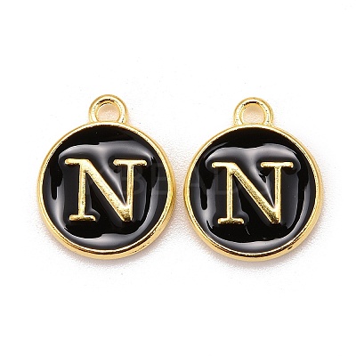 Golden Plated Alloy Charms LS-X-ENAM-S118-02N-1