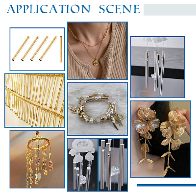600Pcs Brass Tube Beads KK-UN0004-18G-1