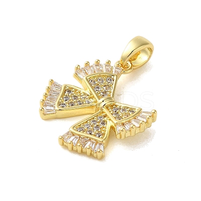 Brass Micro Pave Cubic Zirconia Pendants KK-E105-01G-01-1