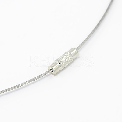 201 Stainless Steel Wire Necklace Cord TWIR-SW001-5-1