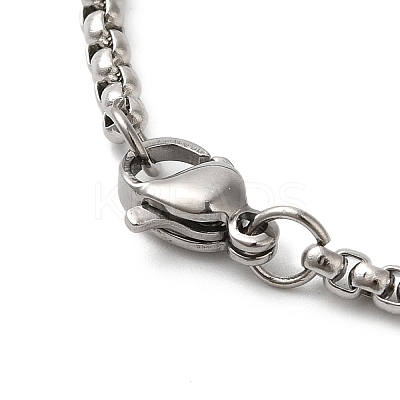 Non-Tarnish Oval 201 Stainless Steel Ankh Cross Eye Of Horus Egypt Religion Pendant Necklaces for Women and Men LS-NJEW-F324-05P-1