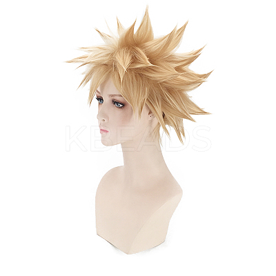 Short Blonde Wavy Cosplay Party Wigs OHAR-I015-03-1
