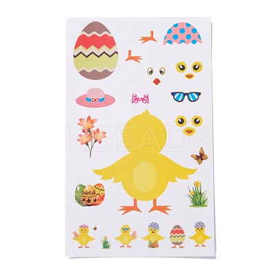 Easter Theme Paper Gift Tag Self-Adhesive Stickers DIY-K034-01E-1