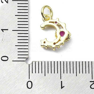 Brass Micro Pave Cubic Zirconia Pendants KK-H475-15G-04-1