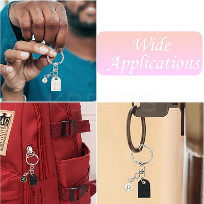 DIY Alphabet Alloy Enamel  & Building Blocks Resin Pendant Keychain Making Kits DIY-CJ0002-80-1