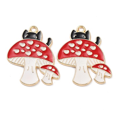 Rack Plating Alloy Enamel Pendants LS-ENAM-Q449-10G-1