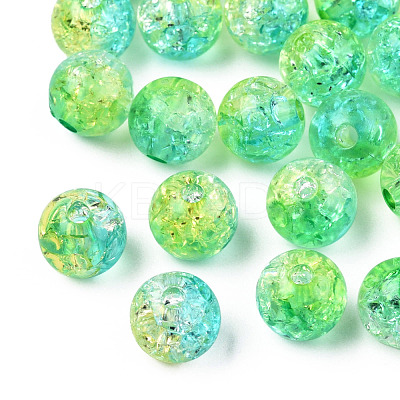 Transparent Crackle Acrylic Beads CACR-N002-06A-1