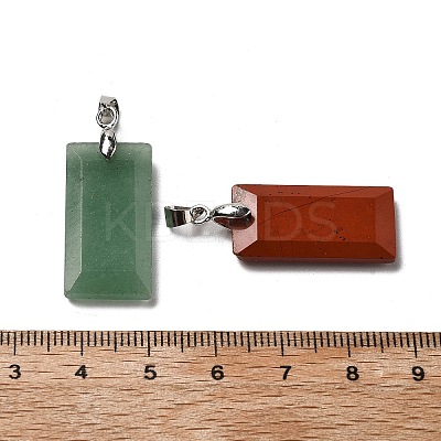 Natural Mixed Gemstone Faceted Pendants G-U031-04P-1