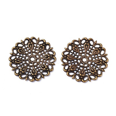 Brass Vintage Filigree Findings KKC-Q006-AB-1