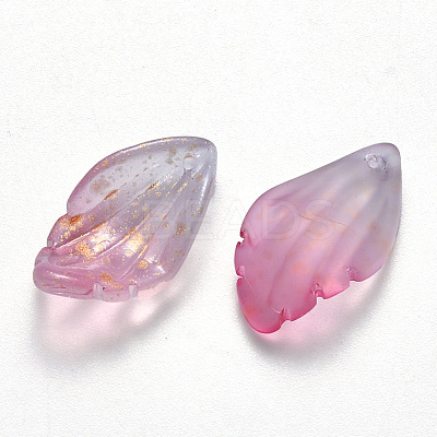 Two Tone Spray Painted Glass Pendants GLAA-T016-11C-1
