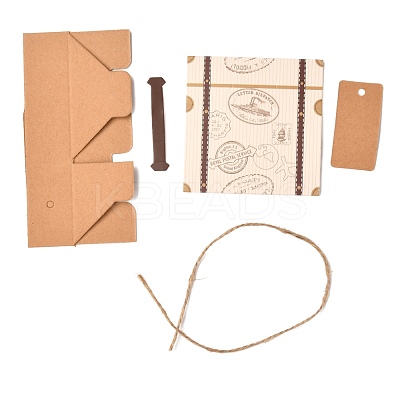 Suitcase Shape with Word Pattern Candy Packaging Box CON-F012-02-1