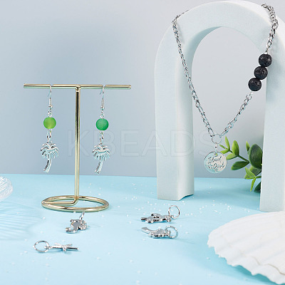 32pcs 8 Style Rack Plating Alloy Pendants FIND-EL0001-04-1