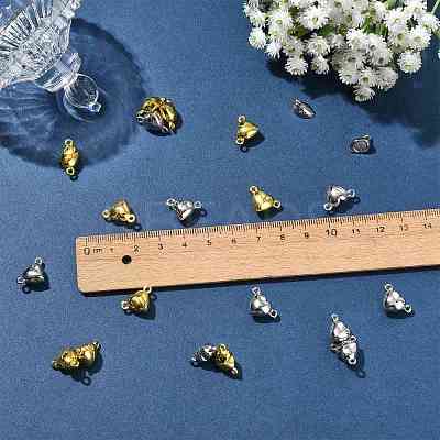 10 Bags Alloy Magnetic Clasps with Loops FIND-FS0004-88G-1