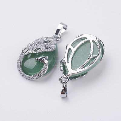 Natural Green Aventurine Pendants G-E442-04M-1