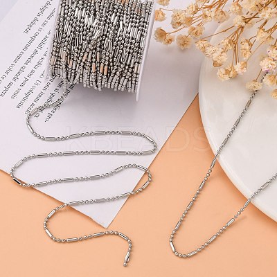 Tarnish Resistant 304 Stainless Steel Ball Chains CHS-K002-12-1
