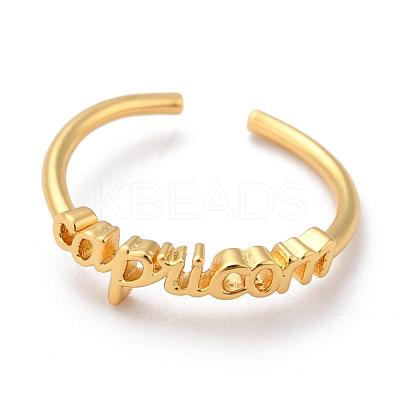 Constellation/Zodiac Sign Brass Cuff Rings RJEW-J074-05G-E-1