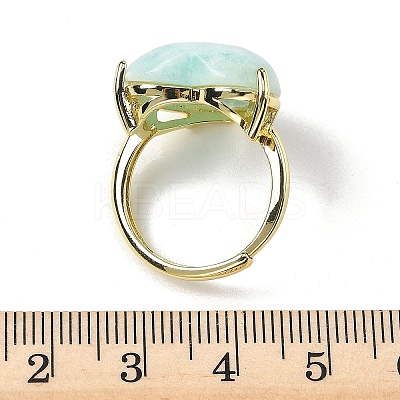 Natural Hemimorphite Finger Rings RJEW-Z124-01G-1