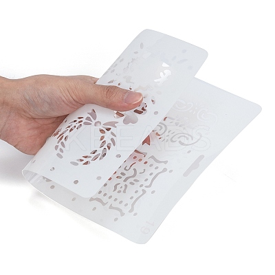 Plastic Reusable Drawing Painting Stencils Templates DIY-F018-B19-1