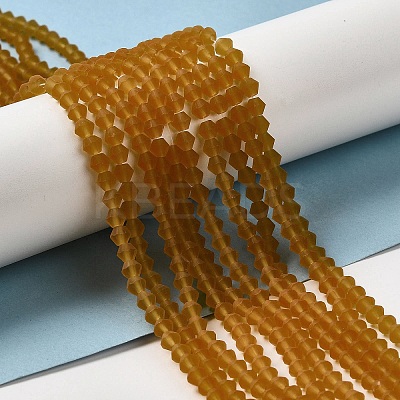Imitate Austrian Crystal Frosted Glass Beads Strands EGLA-A039-T6mm-MD28-1