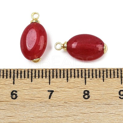Dyed Natural White Jade Pendants KK-B157-44A-1