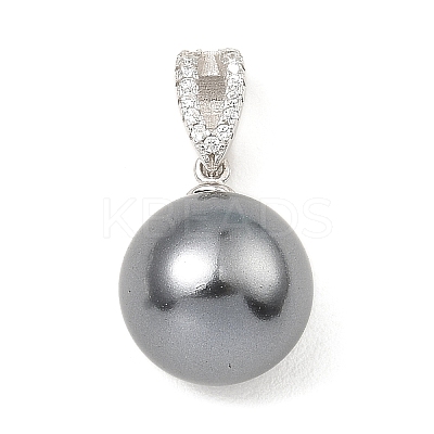 Rhodium Plated 925 Sterling Silver Pendants STER-Z003-08P-1