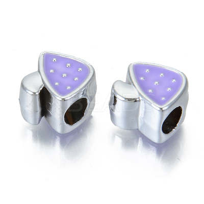 UV Plating Acrylic European Beads OACR-N010-34P-1