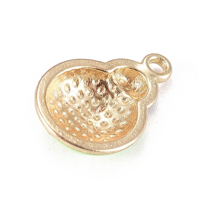 Light Gold Plated Zinc Alloy Enamel Pendants ENAM-WH0047-42D-1
