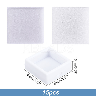 15Pcs Clear Window Plastic Loose Diamond Boxes OBOX-HY0001-02A-1