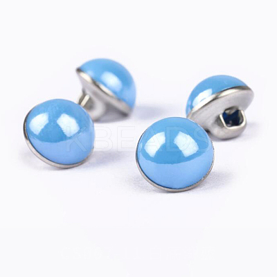 Resin Shank Buttons BUTT-WH0016-04P-10-1