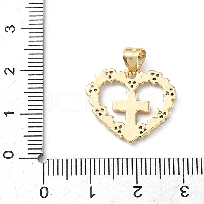 Brass Micro Pave Cubic Zirconia Pendants KK-Z143-09G-01-1