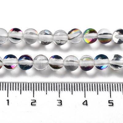 Synthetic Moonstone Beads Strands G-P528-J01-08-1