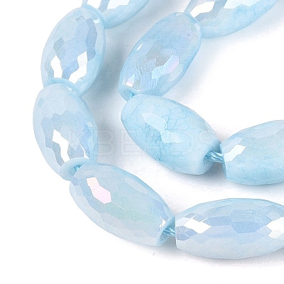 Anti-Tarnish Electroplate Glass Beads Strands EGLA-Q130-02A-05-1