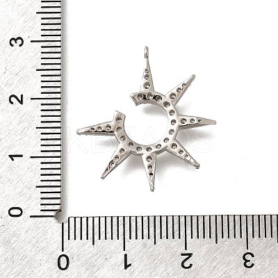 Brass Micro Pave Cubic Zirconia Pendants KK-Q035-07P-1