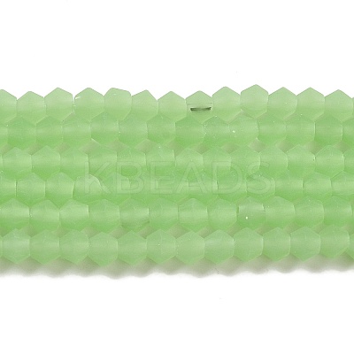 Imitation Jade Frosted Glass Bead Strands EGLA-A039-J2mm-MD01-1