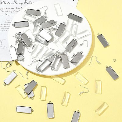 DIY Rectangle Dangle Earring Making Kits DIY-FS0009-20-1