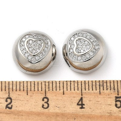 Rack Plating Brass Micro Pave Cubic Zirconia Pendants KK-K392-24P-1
