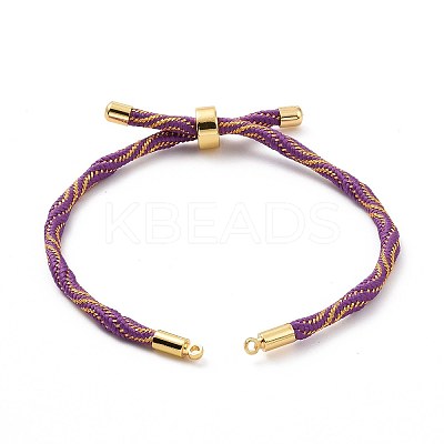 Nylon Cord Silder Bracelets MAK-C003-03G-15-1