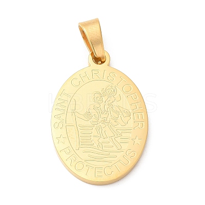 PVD Vacuum Plating 304 Stainless Steel Pendants STAS-E195-01G-1
