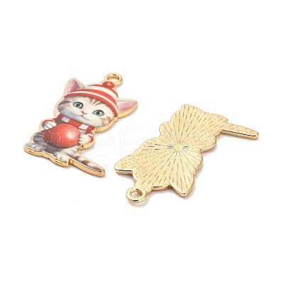 Christmas Alloy Enamel Pendants ENAM-K069-43A-1