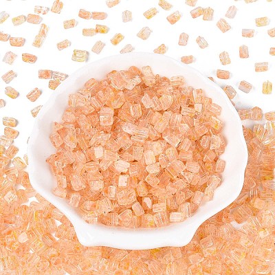 Transparent Spray Painted Glass Seed Beads SEED-L011-10A-14-1