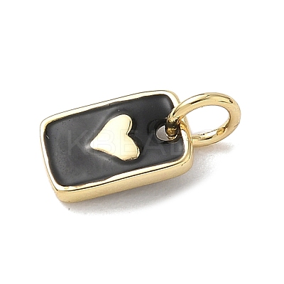 Brass Enamel Charms KK-B155-15G-01-1