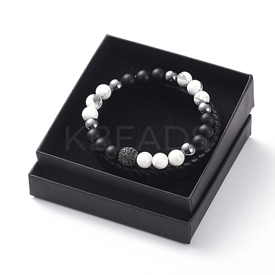 Unisex Stackable Bracelets Sets BJEW-JB04896-1