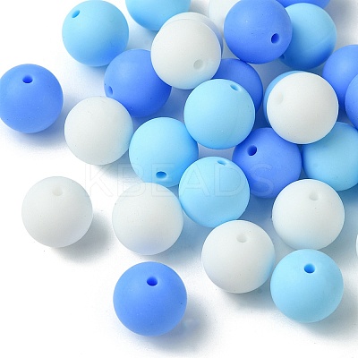30Pcs 3 Colors Silicone Beads Round Rubber Bead 15MM Loose Spacer Beads for DIY Supplies Jewelry Keychain Making SIL-FS0001-01D-1