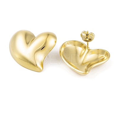Left and Right Ion Plating(IP) 304 Stainless Steel Stud Earrings for Women EJEW-A049-06G-1